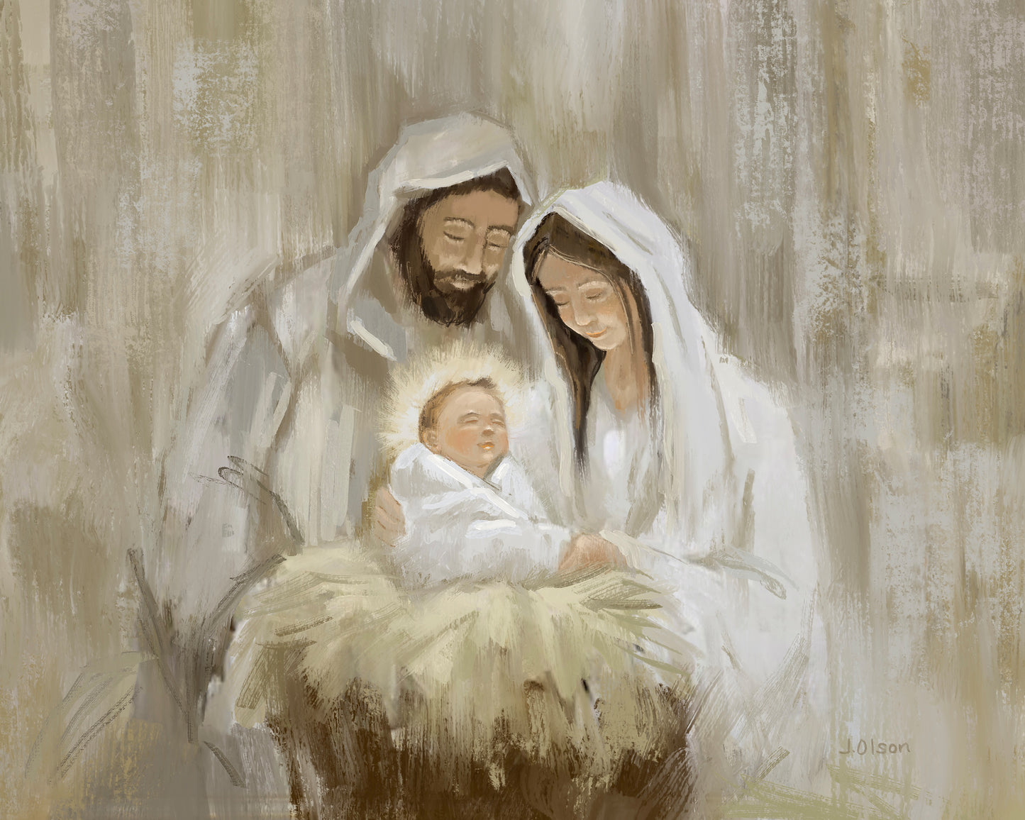 5x7 Digital Download for printing: The Holy Family