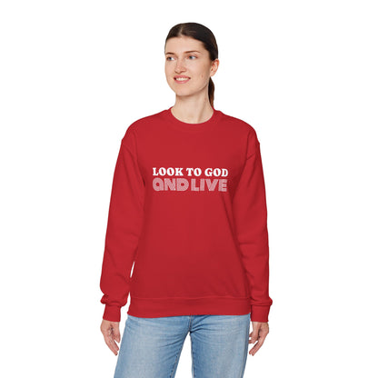Look to God and Live : UNISEX SWEATSHIRT