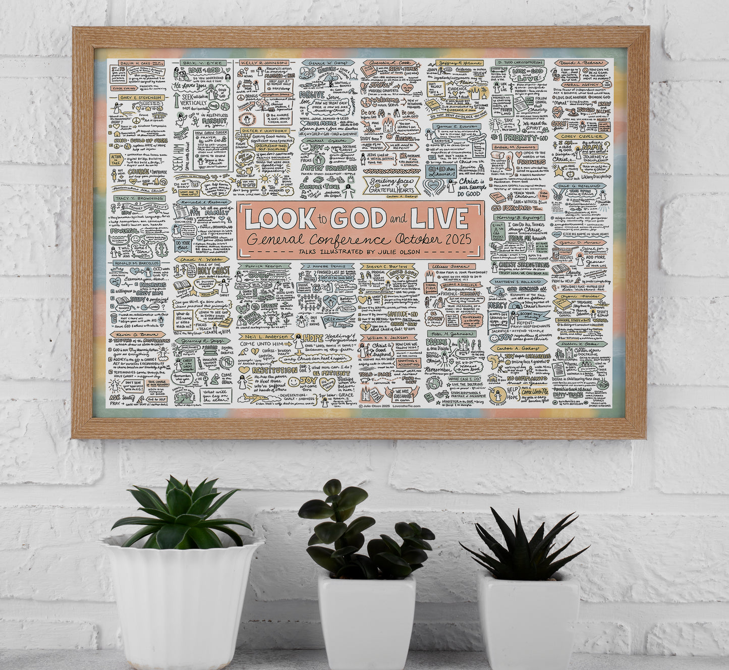 2025 October General Conference Talks POSTER: 16x20