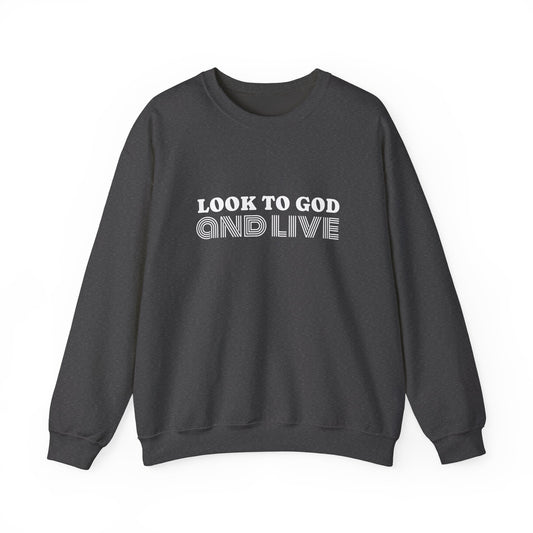 Look to God and Live : UNISEX SWEATSHIRT