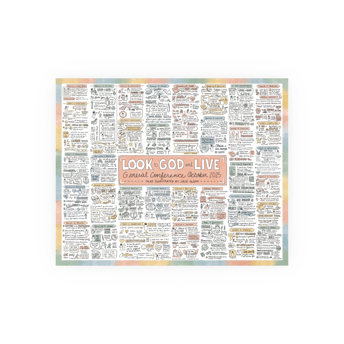 2025 October General Conference Talks POSTER: 16x20