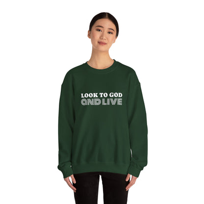 Look to God and Live : UNISEX SWEATSHIRT