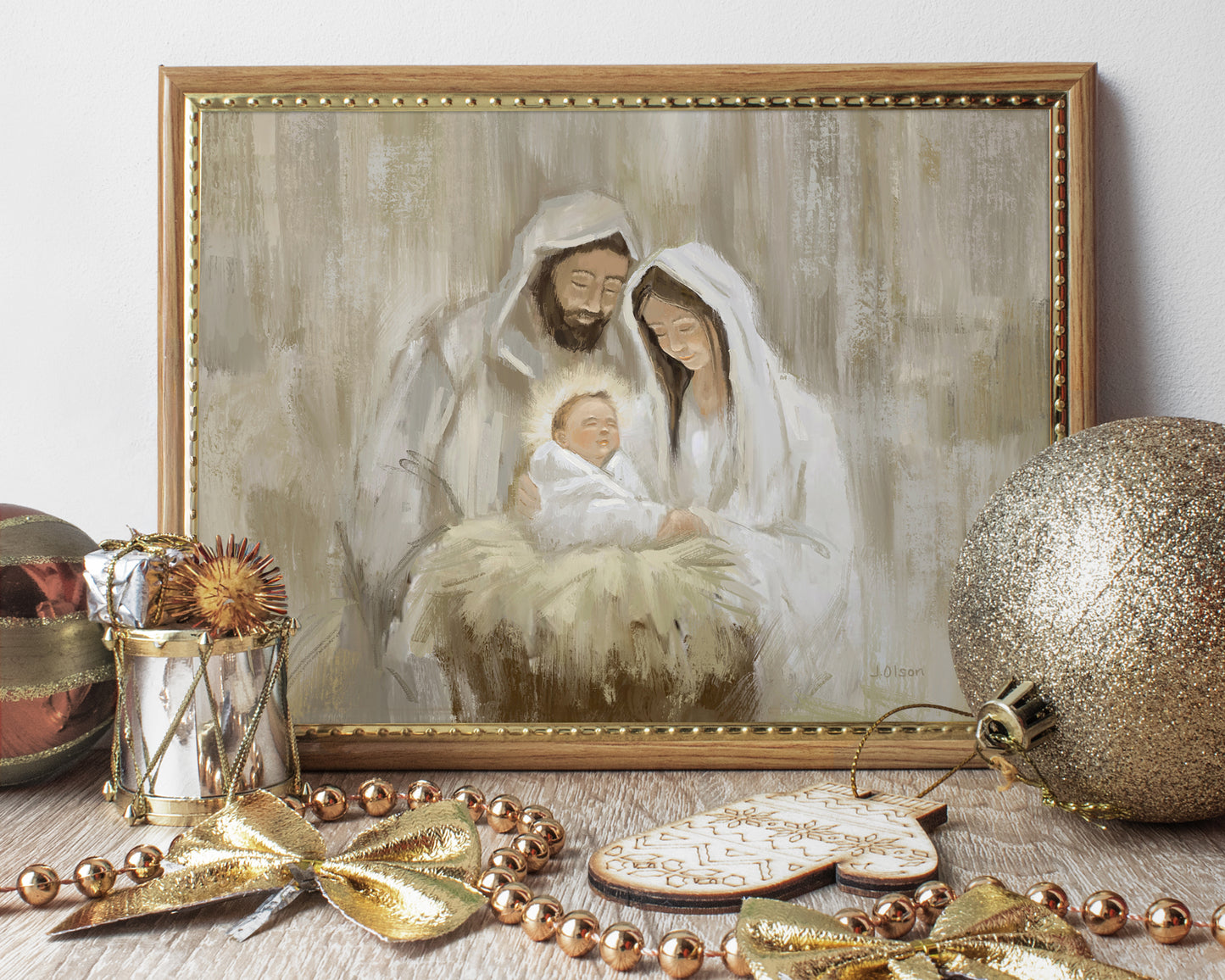 5x7 Digital Download for printing: The Holy Family