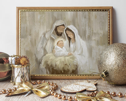 5x7 Digital Download for printing: The Holy Family