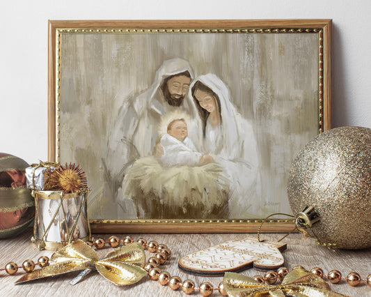 5x7 Digital Download for printing: The Holy Family
